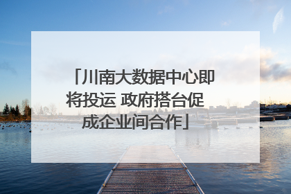 川南大数据中心即将投运 政府搭台促成企业间合作
