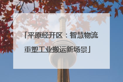 平原经开区：智慧物流重塑工业搬运新场景