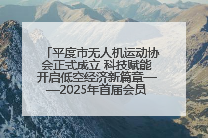 平度市无人机运动协会正式成立 科技赋能开启低空经济新篇章——2025年首届会员大会暨无人机应用发展论坛成功举办