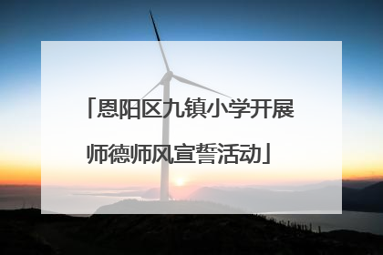 恩阳区九镇小学开展师德师风宣誓活动