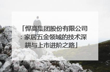悍高集团股份有限公司：家居五金领域的技术深耕与上市进阶之路