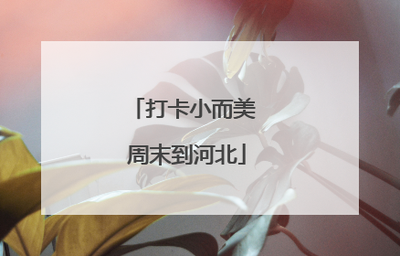 打卡小而美 周末到河北