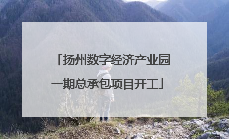 扬州数字经济产业园一期总承包项目开工