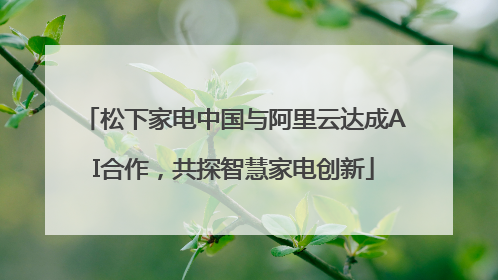 松下家电中国与阿里云达成AI合作，共探智慧家电创新