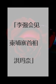李强会见柬埔寨首相洪玛奈