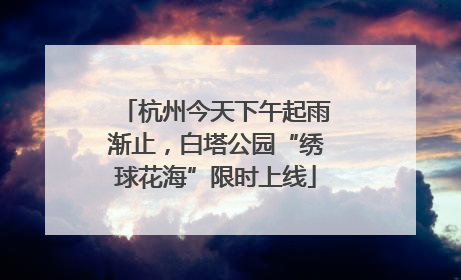 杭州今天下午起雨渐止，白塔公园“绣球花海”限时上线