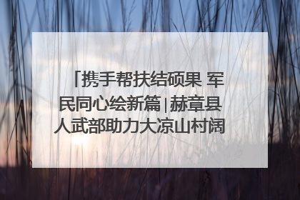 携手帮扶结硕果 军民同心绘新篇∣赫章县人武部助力大凉山村阔步乡村振兴路
