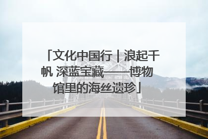 文化中国行｜浪起千帆 深蓝宝藏——博物馆里的海丝遗珍