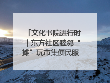 文化书院进行时｜东方社区睦邻“摊”玩市集便民服务日，书写邻里共生新篇章