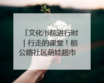 文化书院进行时｜行走的课堂！桓公路社区萌娃超市探索之旅