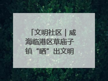 文明社区｜威海临港区草庙子镇“晒”出文明幸福新密码