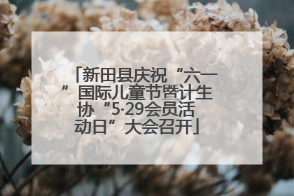 新田县庆祝“六一”国际儿童节暨计生协“5·29会员活动日”大会召开