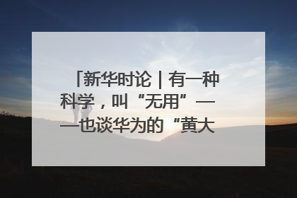 新华时论｜有一种科学，叫“无用”——也谈华为的“黄大年茶思屋”