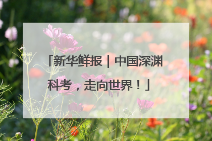 新华鲜报｜中国深渊科考，走向世界！