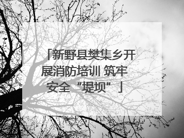 新野县樊集乡开展消防培训 筑牢安全“堤坝”