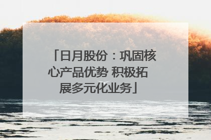 日月股份：巩固核心产品优势 积极拓展多元化业务