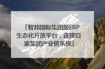 智邦国际集团版ERP生态化开放平台，连接百家集团产业链系统