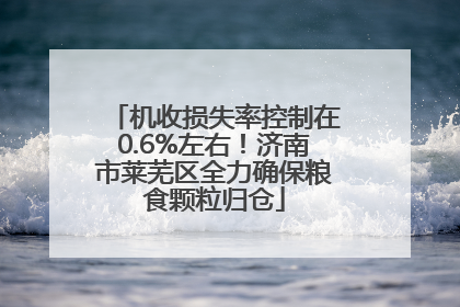 机收损失率控制在0.6%左右！济南市莱芜区全力确保粮食颗粒归仓