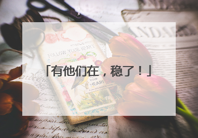 有他们在，稳了！