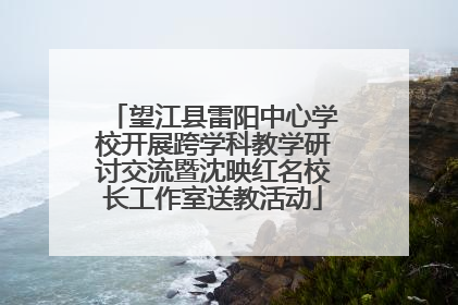 望江县雷阳中心学校开展跨学科教学研讨交流暨沈映红名校长工作室送教活动