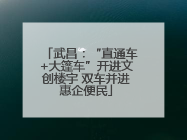 武昌：“直通车+大篷车”开进文创楼宇 双车并进惠企便民