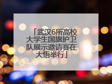 武汉6所高校大学生国旗护卫队展示邀请赛在大悟举行