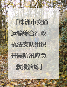 株洲市交通运输综合行政执法支队组织开展防汛应急救援演练
