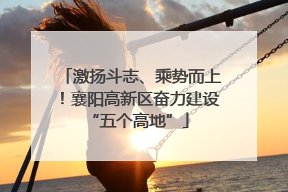 激扬斗志、乘势而上！襄阳高新区奋力建设 “五个高地”