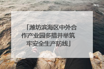 潍坊滨海区中外合作产业园多措并举筑牢安全生产防线