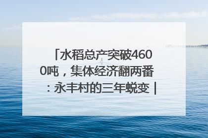 水稻总产突破4600吨，集体经济翻两番：永丰村的三年蜕变｜您牵挂的四川