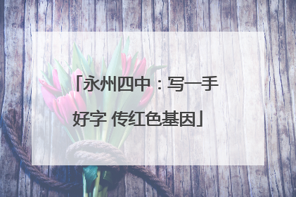 永州四中：写一手好字 传红色基因
