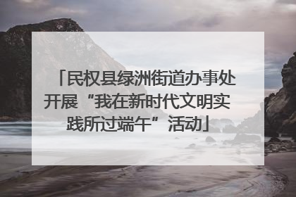 民权县绿洲街道办事处开展“我在新时代文明实践所过端午”活动