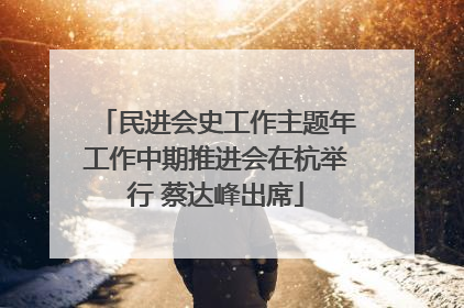 民进会史工作主题年工作中期推进会在杭举行 蔡达峰出席