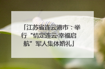 江苏省连云港市：举行“情定连云·幸福启航”军人集体婚礼