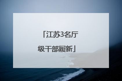 江苏3名厅级干部履新
