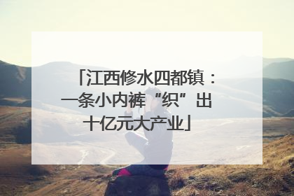 江西修水四都镇：一条小内裤“织”出十亿元大产业