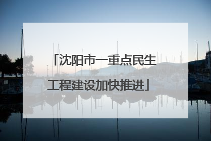 沈阳市一重点民生工程建设加快推进
