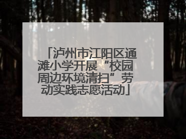 泸州市江阳区通滩小学开展“校园周边环境清扫”劳动实践志愿活动