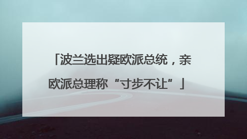波兰选出疑欧派总统，亲欧派总理称“寸步不让”