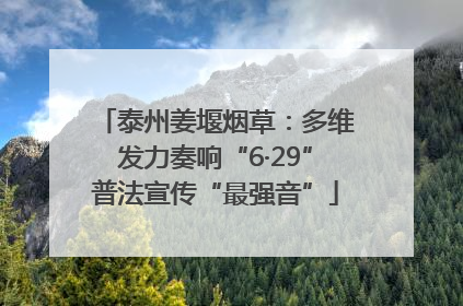 泰州姜堰烟草：多维发力奏响“6·29”普法宣传“最强音”