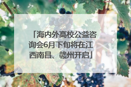 海内外高校公益咨询会6月下旬将在江西南昌、赣州开启