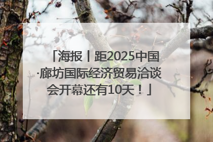 海报丨距2025中国·廊坊国际经济贸易洽谈会开幕还有10天！
