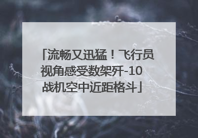 流畅又迅猛！飞行员视角感受数架歼-10战机空中近距格斗