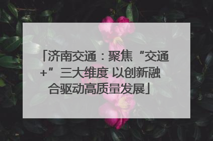 济南交通：聚焦“交通+”三大维度 以创新融合驱动高质量发展