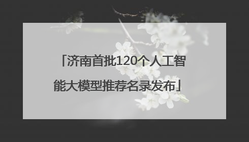 济南首批120个人工智能大模型推荐名录发布