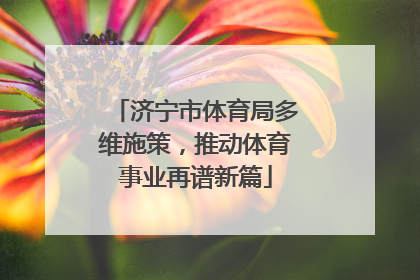 济宁市体育局多维施策，推动体育事业再谱新篇