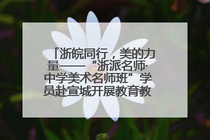 浙皖同行，美的力量——“浙派名师·中学美术名师班”学员赴宣城开展教育教学研讨活动