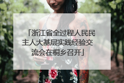 浙江省全过程人民民主人大基层实践经验交流会在桐乡召开