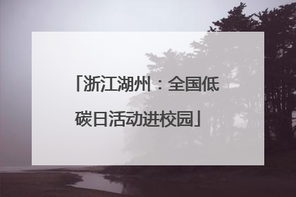 浙江湖州：全国低碳日活动进校园
