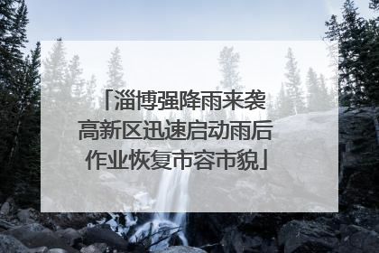 淄博强降雨来袭 高新区迅速启动雨后作业恢复市容市貌